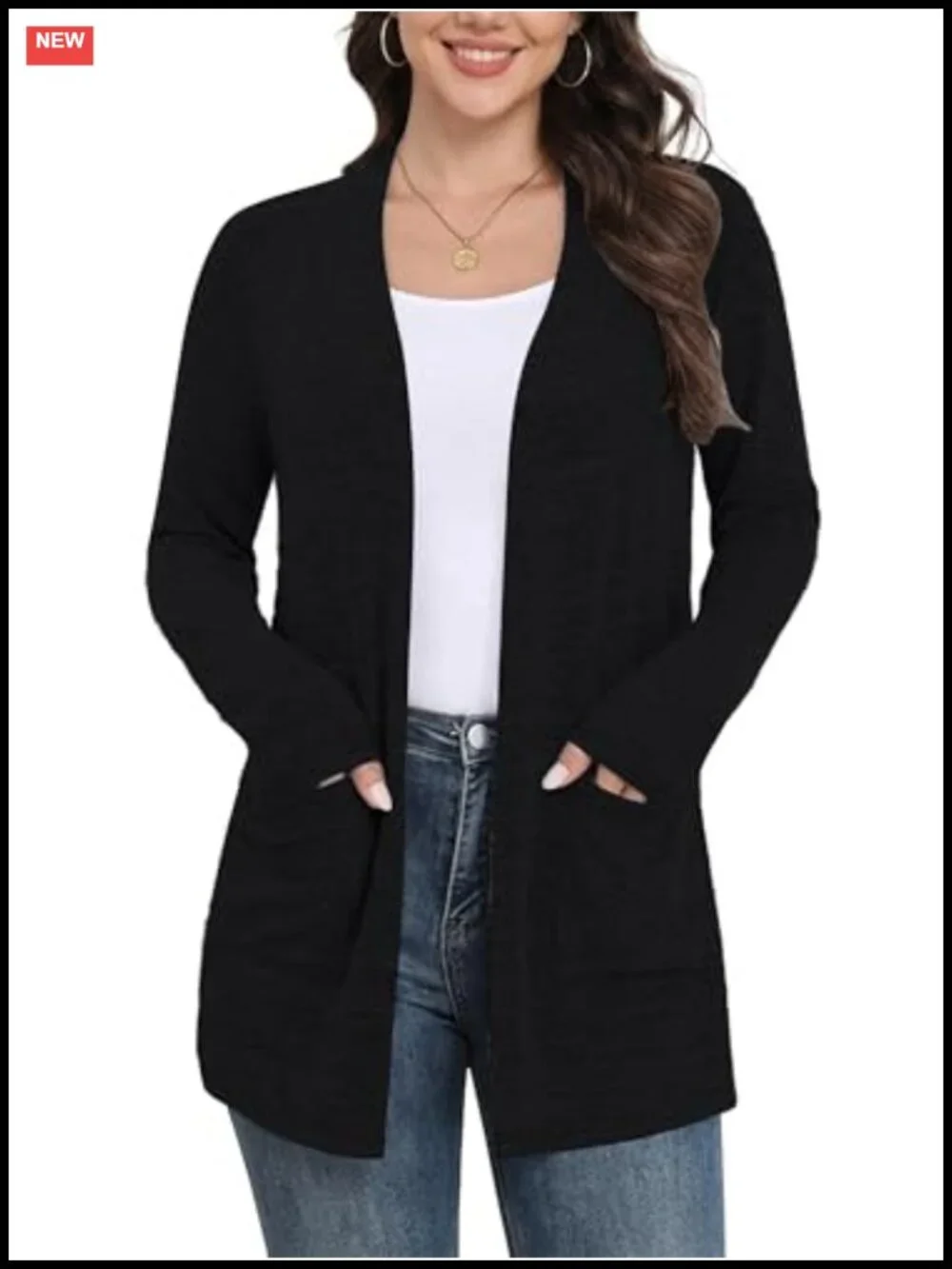 Lightweight Long Sleeve Cardigan with Pockets